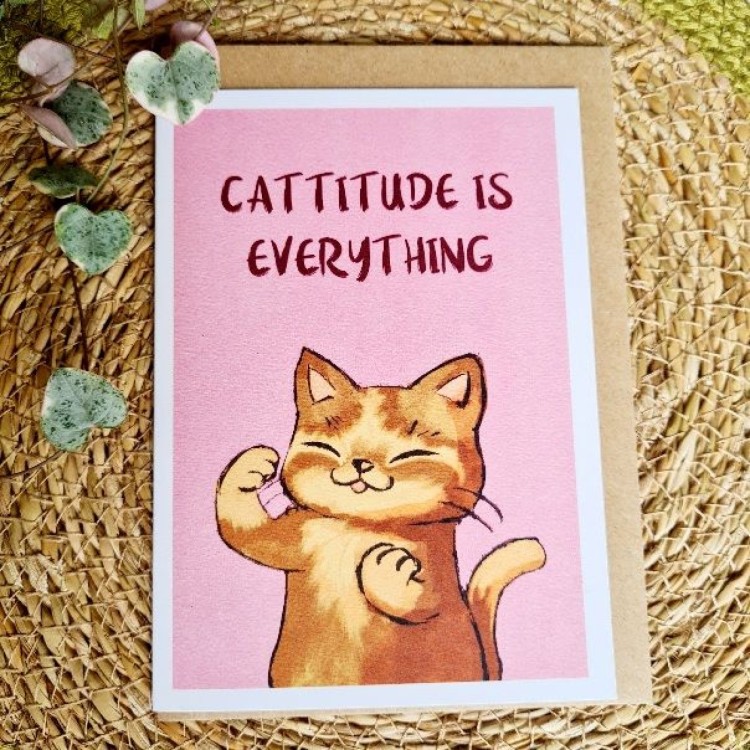 1 Tree Card - Cattitude is Everything