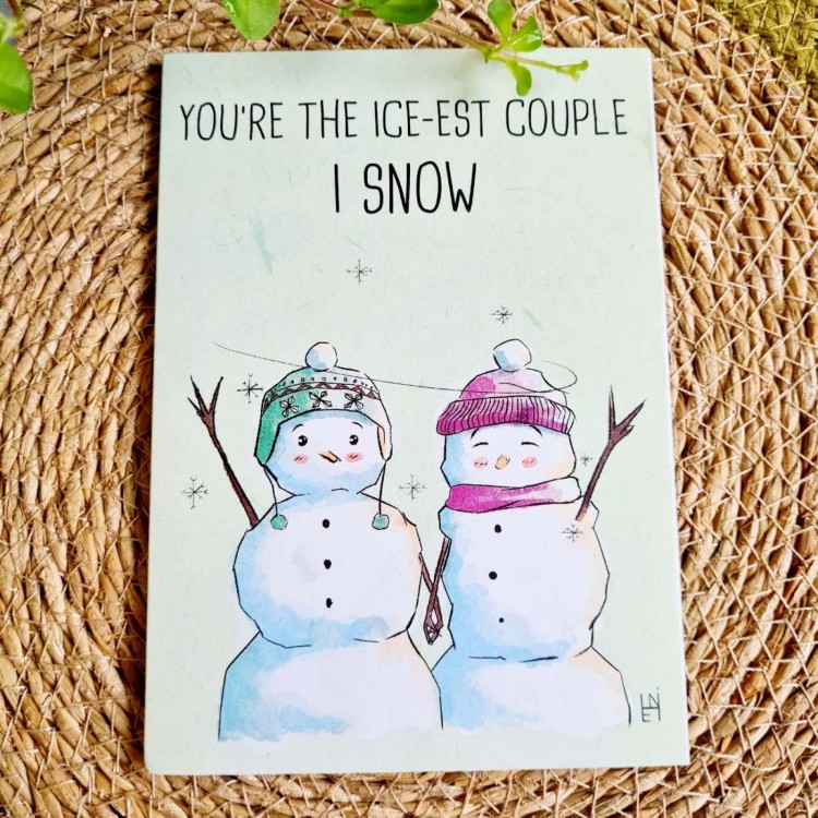 1 Tree Card Snow folks - Icest Couple