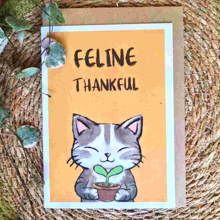 1 Tree Cards - Feline Thankful