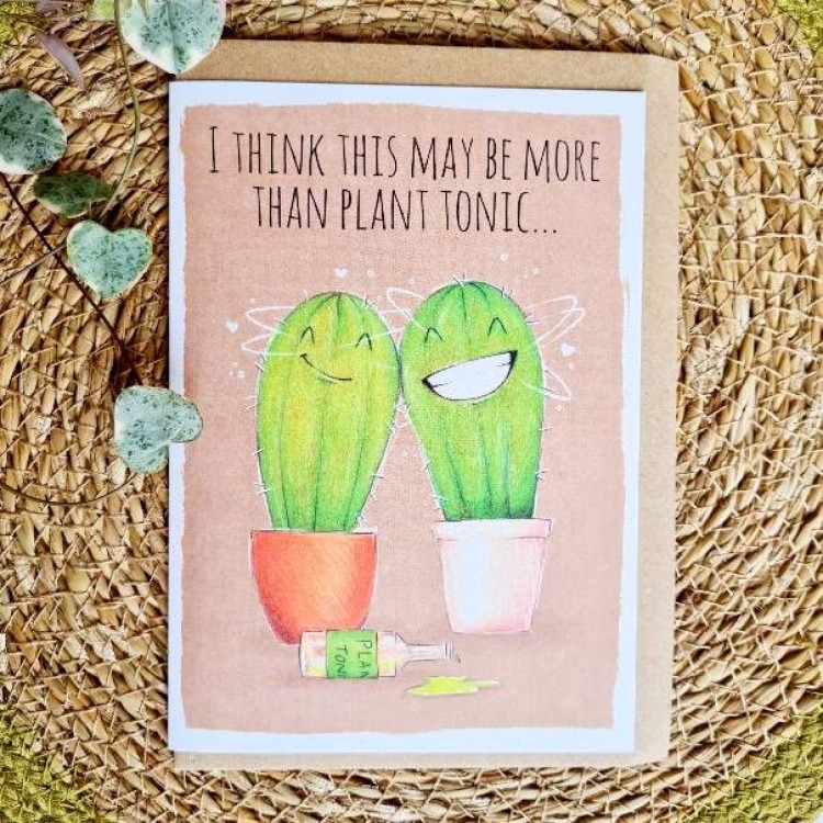 1 Tree Cards - Happy Cacti, Plant Tonic