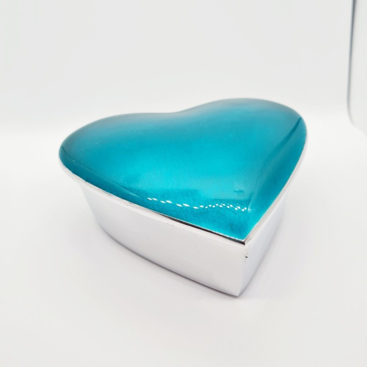 Tilnar Art-Aqua Heart Trinket Box