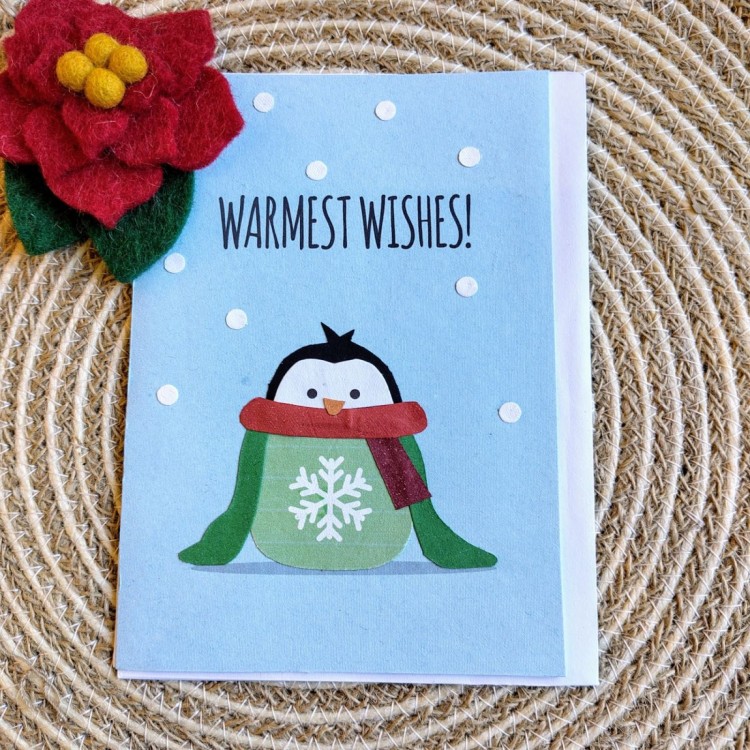 CFA Penguin Warmest Wishes Christmas Card