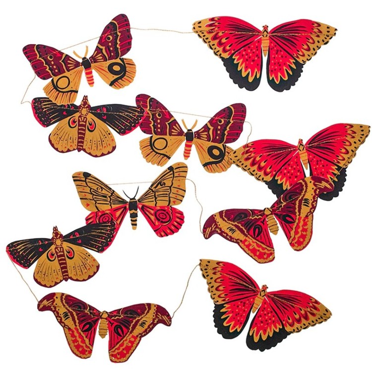 East End Press Colourful Butterflies garland