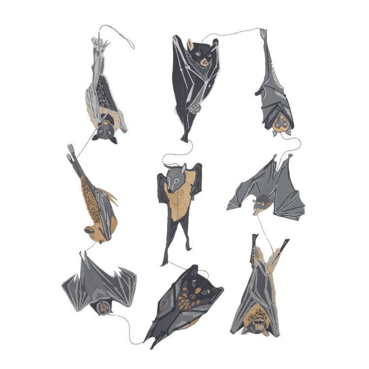 East End Press Vertical Hanging Bats Wall Hanging