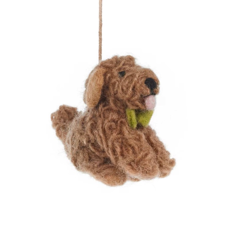 Handmade Felt Cassie the Cockapoo Hanging Decoration