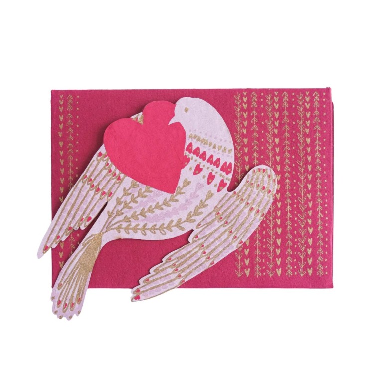 Heart Bird Greeting Card