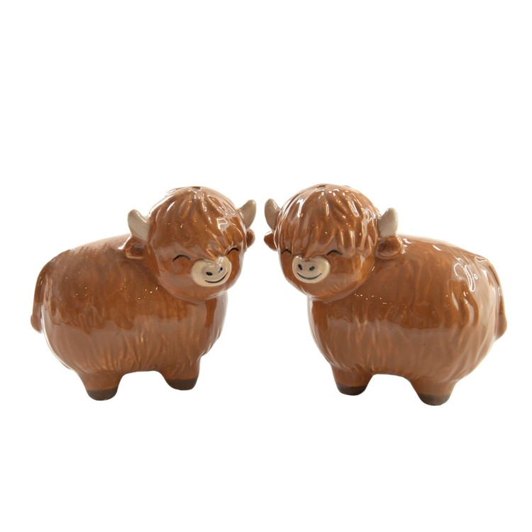 Highlan Cow Salt & Pepper Shakers