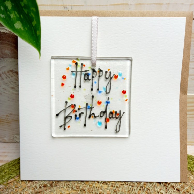 Mar Peters Glass Cards - Happy Birthday