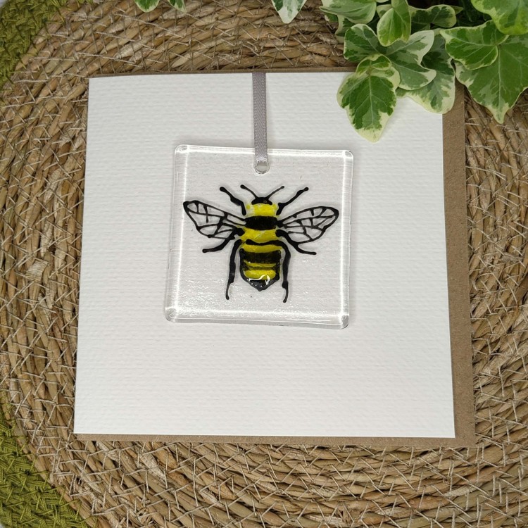 Marc Peters Glass Bumble Bee Card 