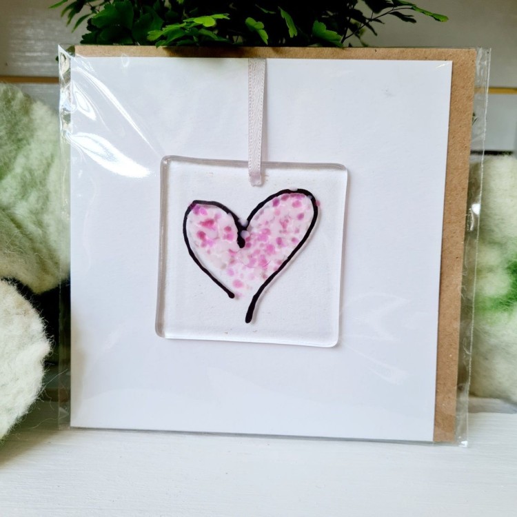 Marc Peters Glass Heart Card