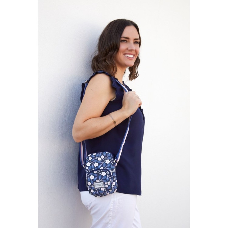 Earth Squared Floral Canvas Phone Bag