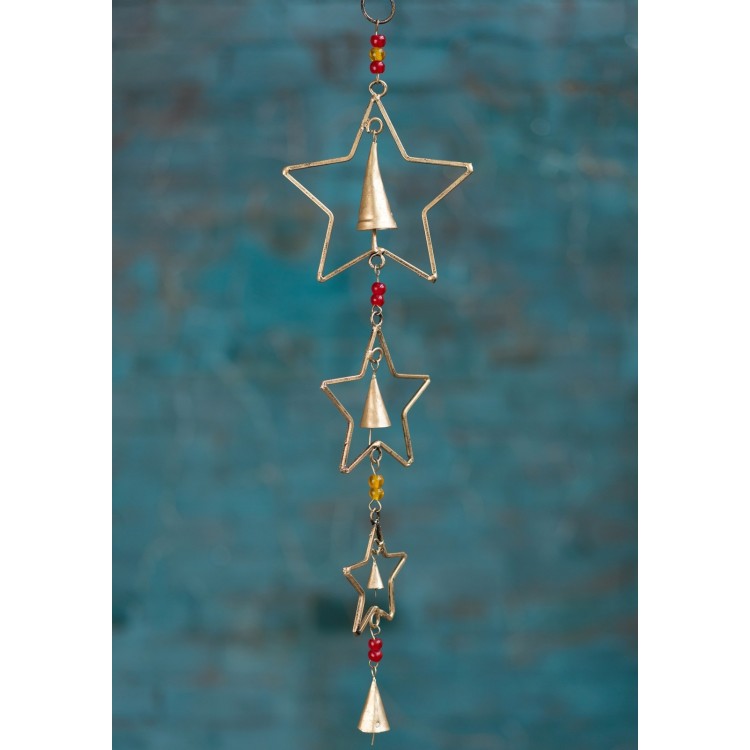 String Of Iron Stars With Beads/Bells