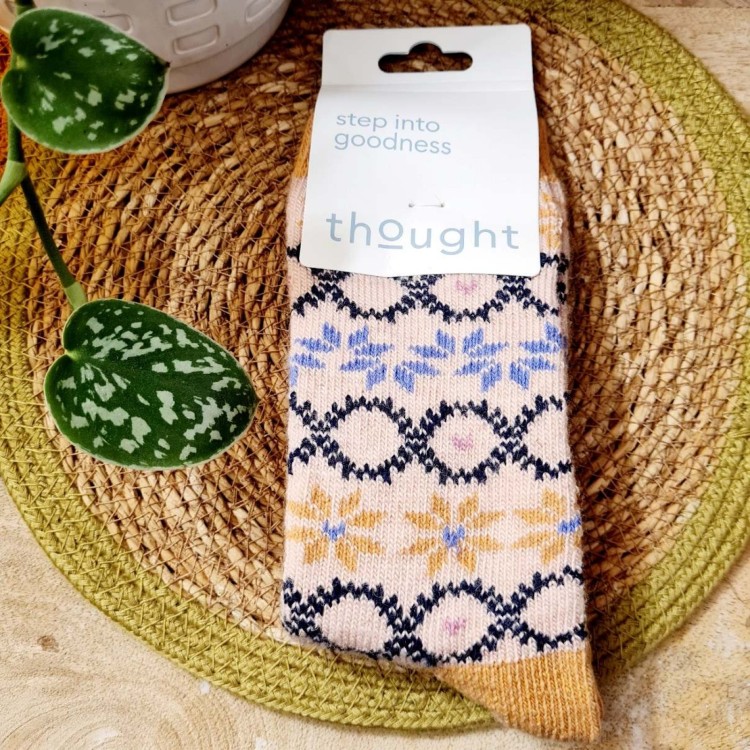 Thought Eleni Fair Isle Wool Socks